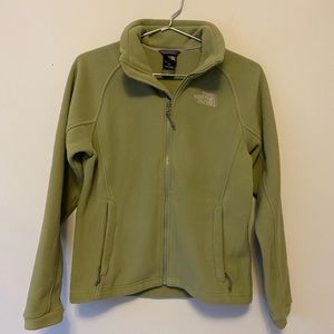 Fleece North Face grassy green women’s size small petite